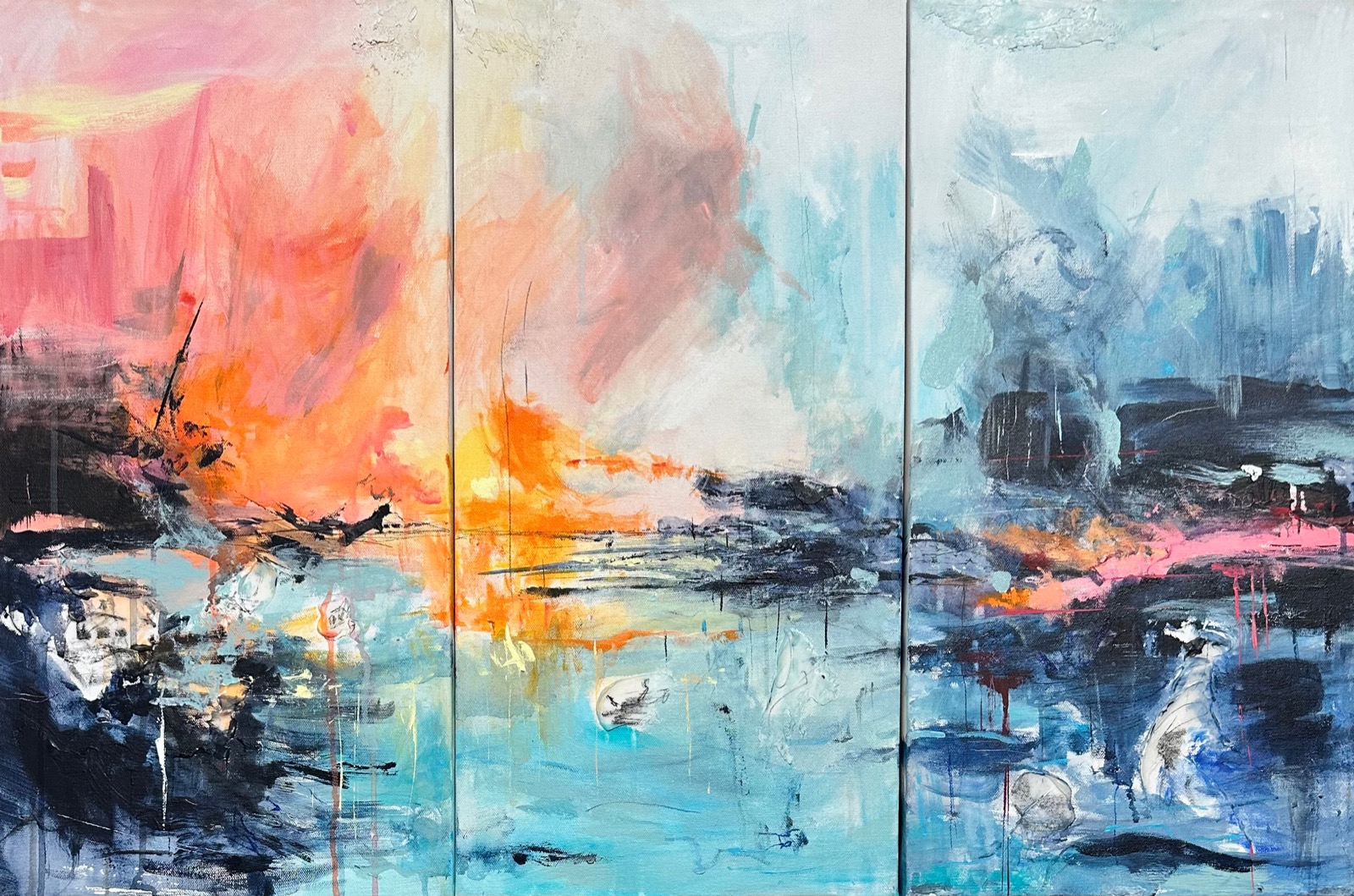 Seaside Suave: Triptych